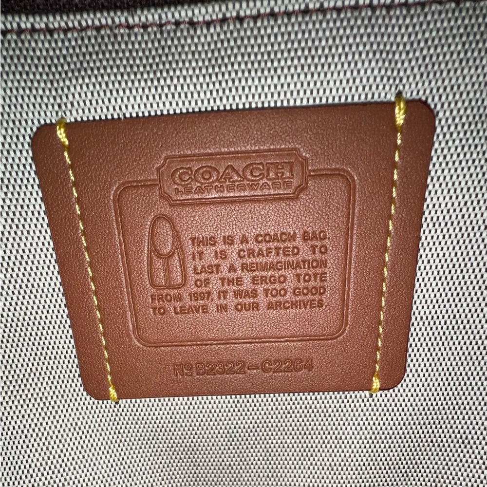 Coach Ergo 33 Glovetanned Leather Brass/1941 Saddle Large Shoulder/Hobo Bag - Picture 12 of 12